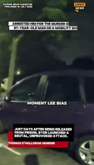 This is the moment Lee Byer smirked — as officers arrested him for the murder of an 87-year-old man