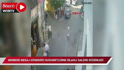 Beyoğlu'nda berbere 'Demiri ve çekirdeği hazırla' mesajı gönderip, husumetlisine silahlı saldırı düzenledi