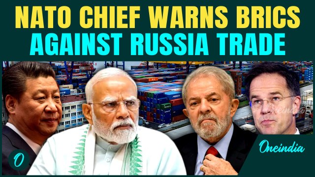 NATO Chief THREATENS BRICS | ‘Will hit you VERY HARD if trade with Russia continues | Trump vs BRICS