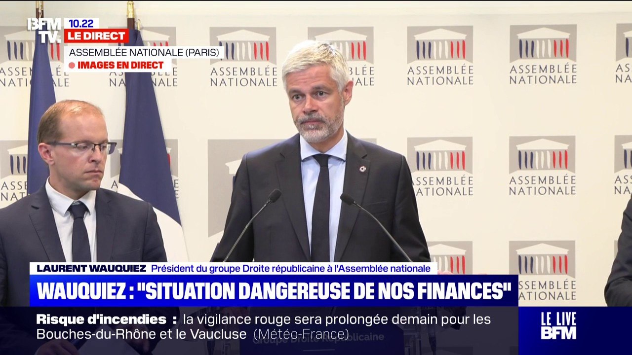 Budget 2026: "Ce plan recourt de façon importante à des augmentations d'impôts", déplore Laurent Wauquiez, président du groupe Droite républicaine