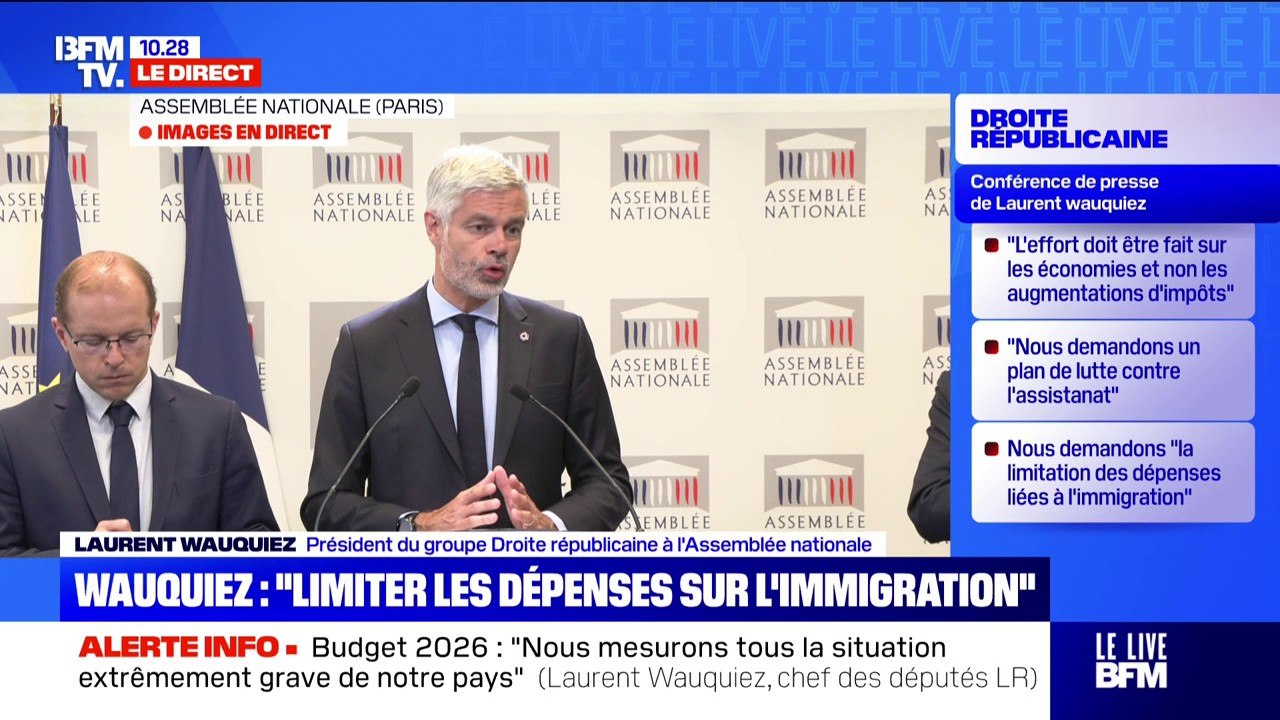 Budget 2026: "Il y a un certain nombre de sujets de réformes structurelles que nous voulons voir abordés", explique Laurent Wauquiez