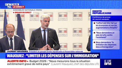 Budget 2026: "Il y a un certain nombre de sujets de réformes structurelles que nous voulons voir abordés", explique Laurent Wauquiez