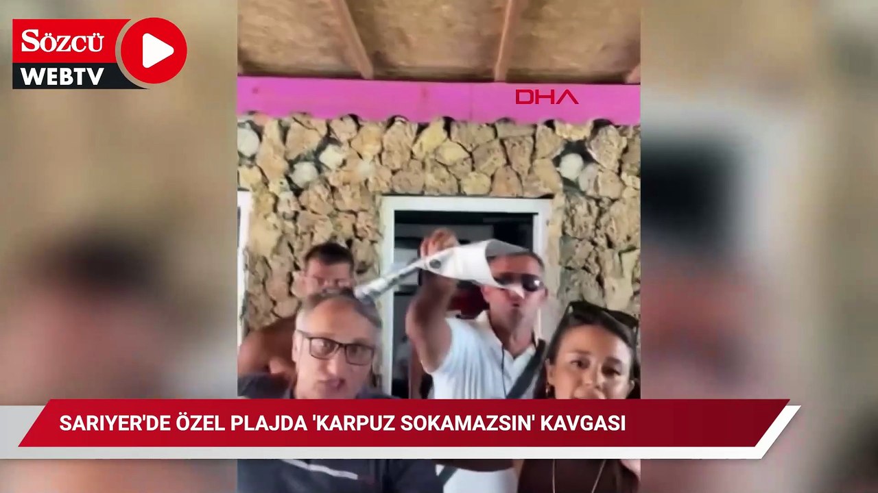 Sarıyer'de özel plajda 'Karpuz sokamazsın' kavgası: Kadına 3 çocuğunun yanında şiddet