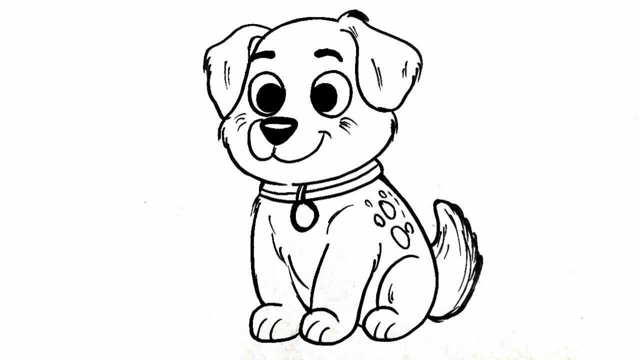 How to draw a dog step by step - Dog drawing easy