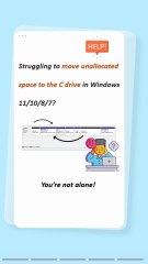 Easily Move Unallocated Space to C Drive in Windows 11/10/8/7