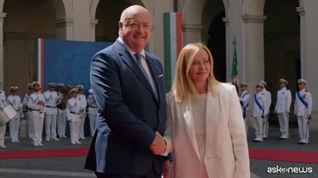 Il cancelliere austriaco Christian Stocker a Palazzo Chigi da Meloni