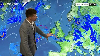Met Office Wednesday Afternoon weather forecast 16/07/2025