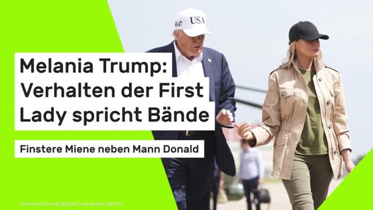 Melania Trump: Verhalten der First Lady spricht Bände - finstere Miene neben Mann Donald