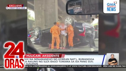 SUV na minamaneho ng Korean nat’l, bumangga sa railing ng SLEX bago tumama sa isa pang SUV; 3 sugatan | 24 Oras