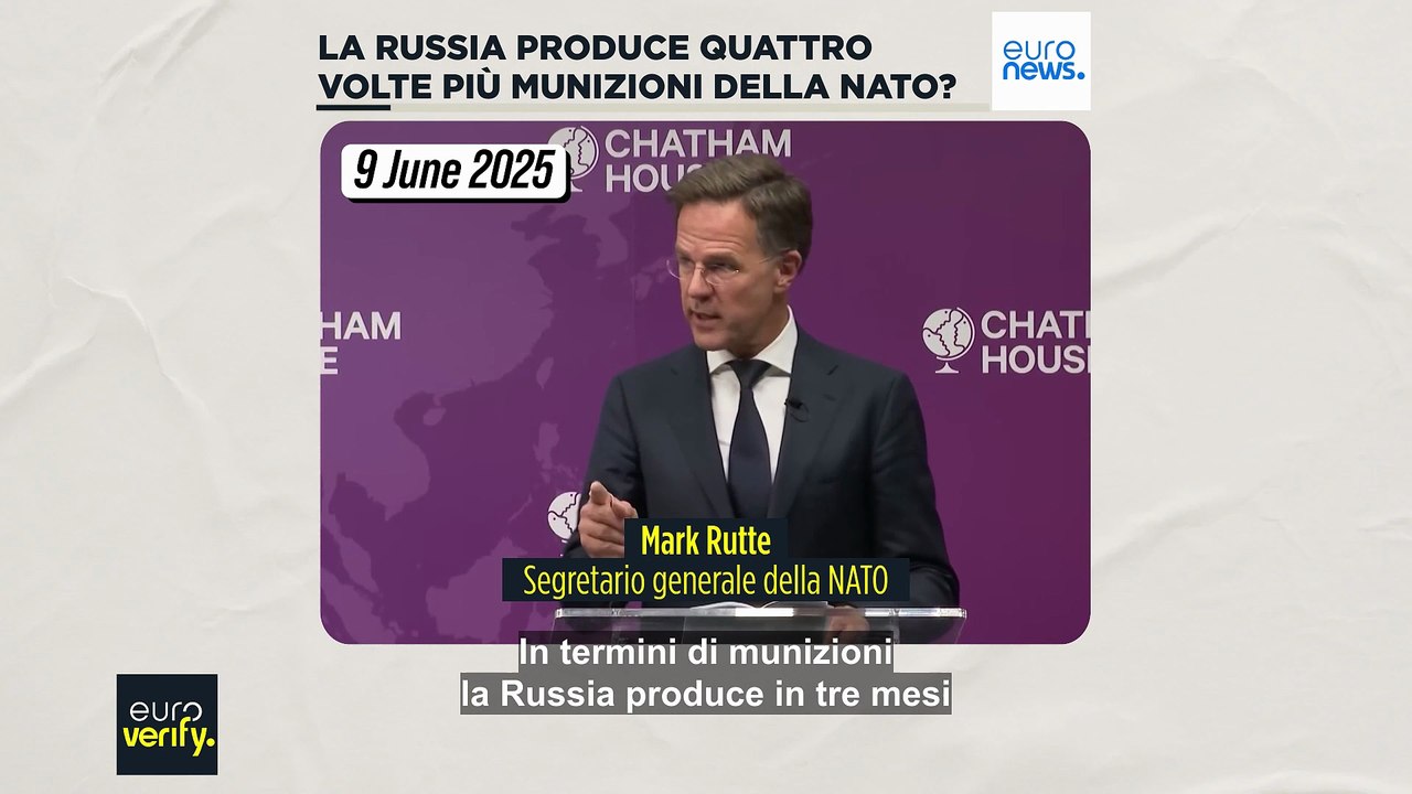 Per Mark Rutte la Russia produce quattro volte più munizioni della Nato, ma è proprio così?