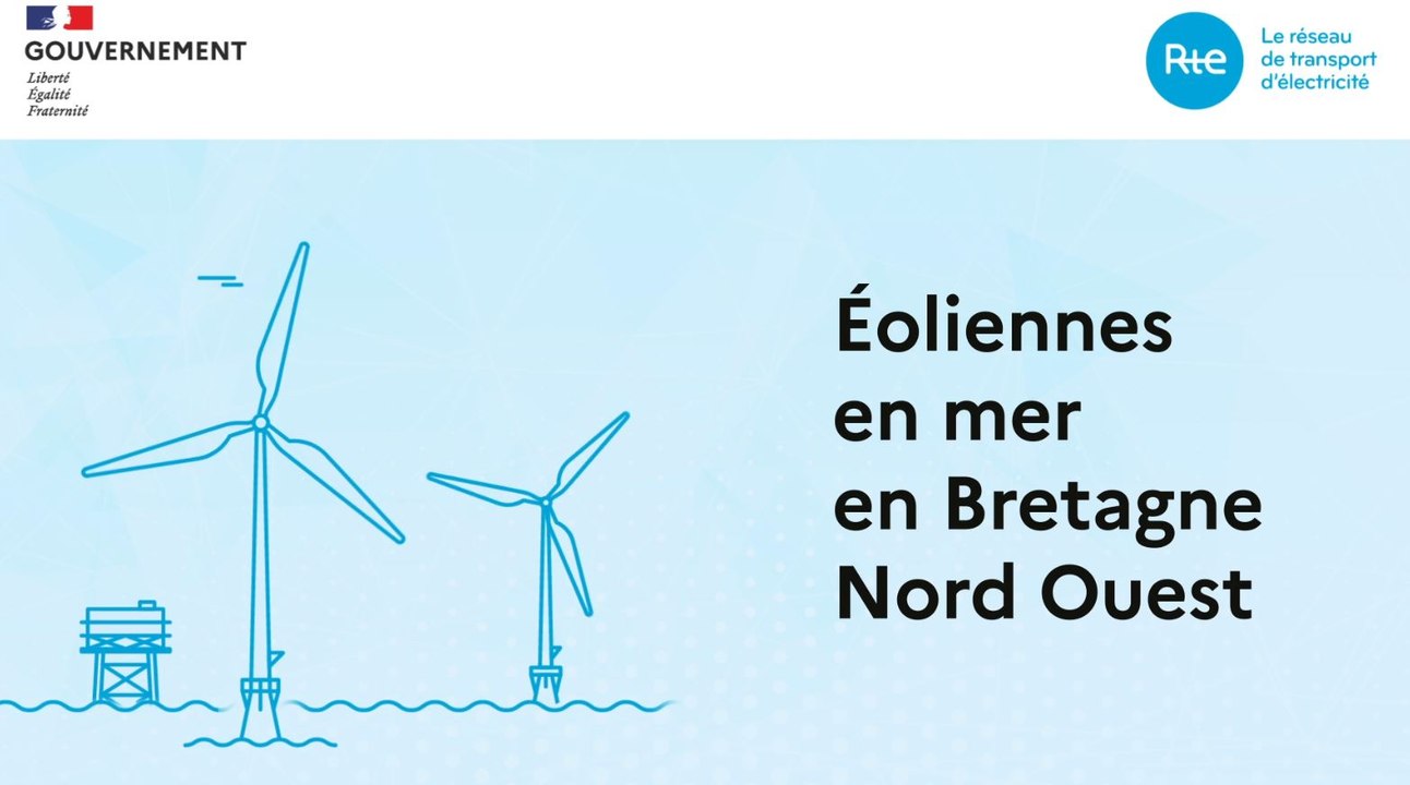 Eoliennes en mer en Bretagne Nord Ouest