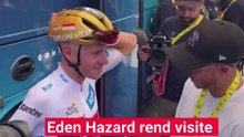 Eden Hazard rend visite à Remco Evenepoel sur le Tour de France