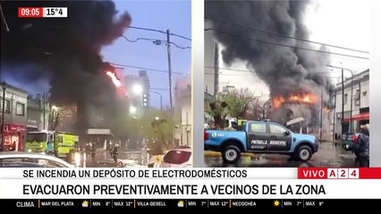 Impactante incendio en La Plata: explosiones, humo y caída de electrodomésticos