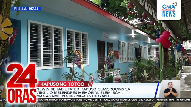 Newly rehabilitated Kapuso Classrooms sa Virgilio Melendres Memorial Elem. School, magagamit na ng mga estudyante | 24 Oras
