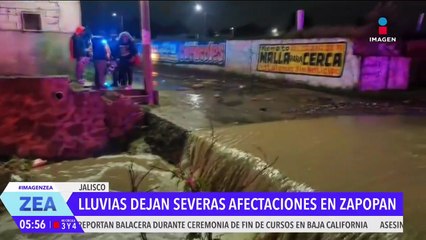 Lluvias dejan severas afectaciones en Zapopan, Jalisco