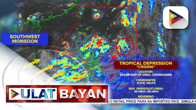 Bagyong #CrisingPH, inaasahang mas lalakas pa at magiging Tropical Storm bukas