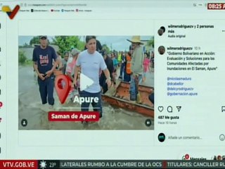 Apure | Gobierno realiza evaluaciones y soluciones a familias afectadas por inundaciones en el Samán