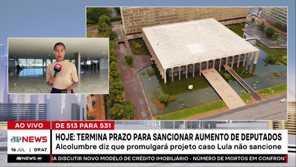 Prazo para Lula sancionar aumento de deputados termina nesta quarta (16)