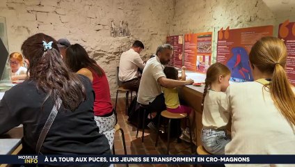 Les jeunes jouent les cro-magnons à la Tour aux Puces