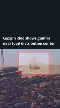 Gaza: A verified video shows gunfire near a food aid distribution center