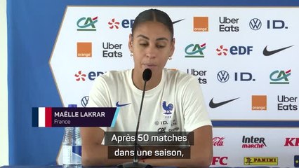 Bleues - Lakrar : “Je suis prête physiquement, je suis là pour jouer samedi”