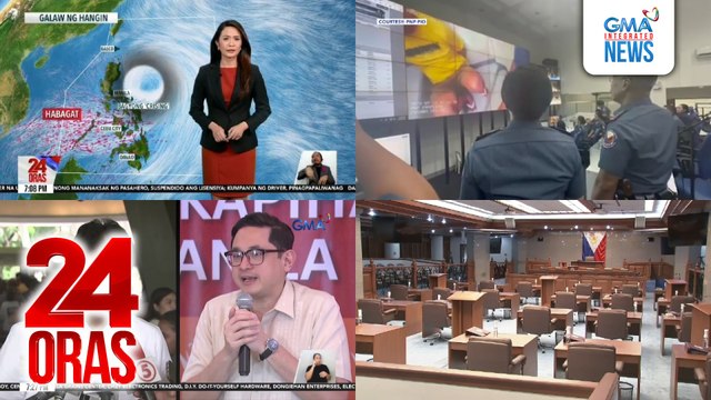 24 Oras: (Part 2) Impeachment trial, posibleng sa August 4 simulan, ayon kay Sen. Villanueva; malaking bahagi ng bansa, uulanin dahil sa Bagyong Crising at Habagat; Sen. Aquino: Kumikiling sila ni Sen. Pangilinan sa pag-anib sa mayorya para sa..., atbp.