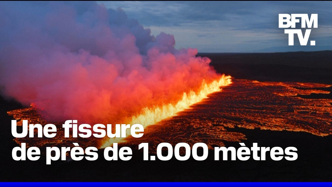 Islande: une impressionnante fissure de lave se crée lors d'une éruption