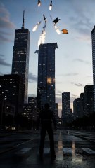 advance missile commercial building destroyed