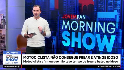Idoso ATROPELADO por moto ao atravessar no sinal FECHADO; VEJA