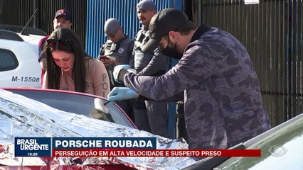 Suspeito em Porsche roubada é cercado e preso após perseguição