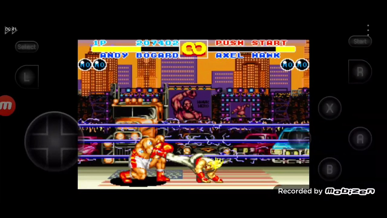 Fatal Fury 2 Andy Bogard vs Axel Hawk fala de vitória do Andy Bogard em português