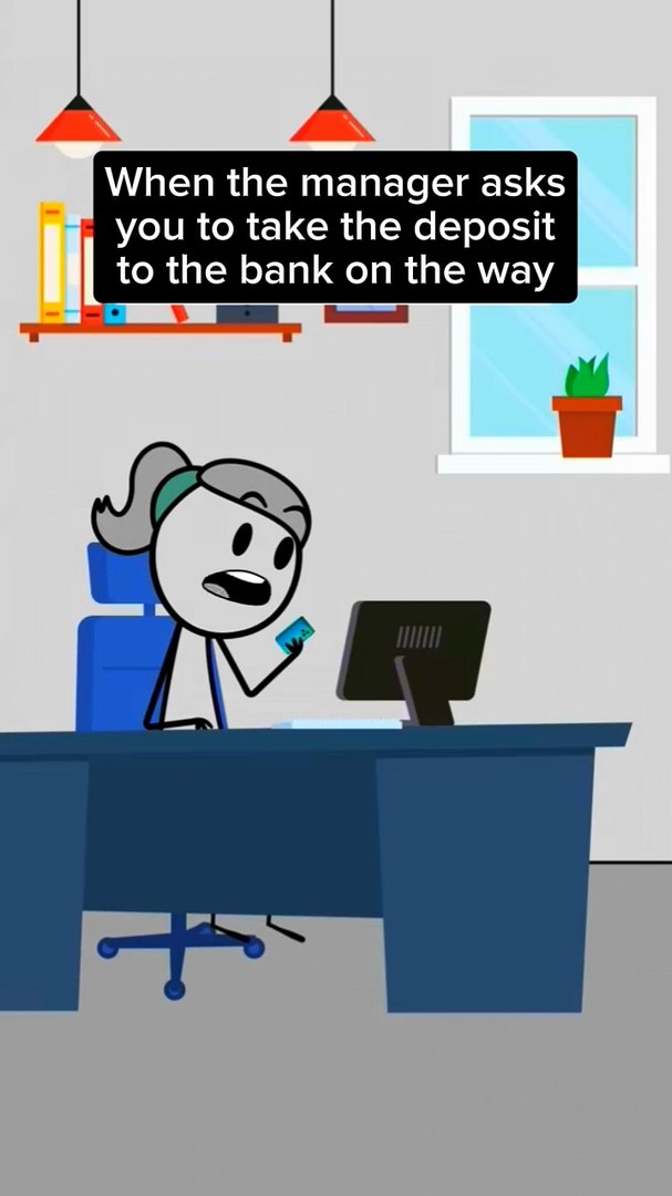 ⁣How to Handle Bank Deposits for Managers: Quick Guide #viralvideo #shorts #animation