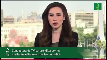 Conductora de TV sorprendida por los misiles israelíes mientras lee las noticias