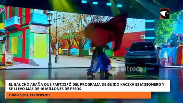 El gaucho araña misionero participó del programa de Guido Kaczka y se llevó más de 16 millones de pesos
