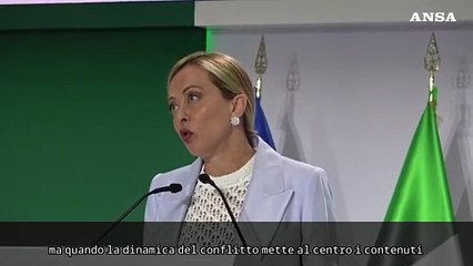 Meloni: "Rispetto il conflitto, ma non se antagonista per principio"