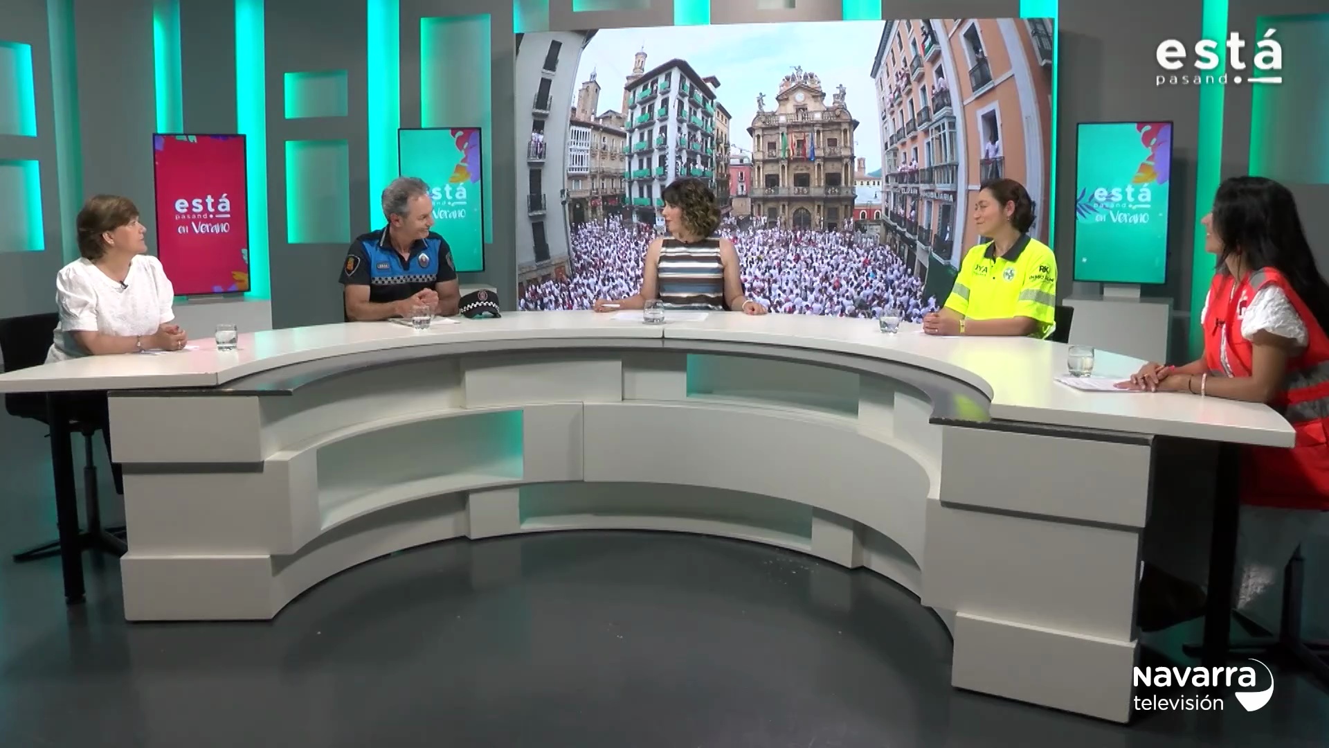 Balance de Sanfermines con Policía Municipal, DYA Navarra, Cruz Roja y ANAPEH