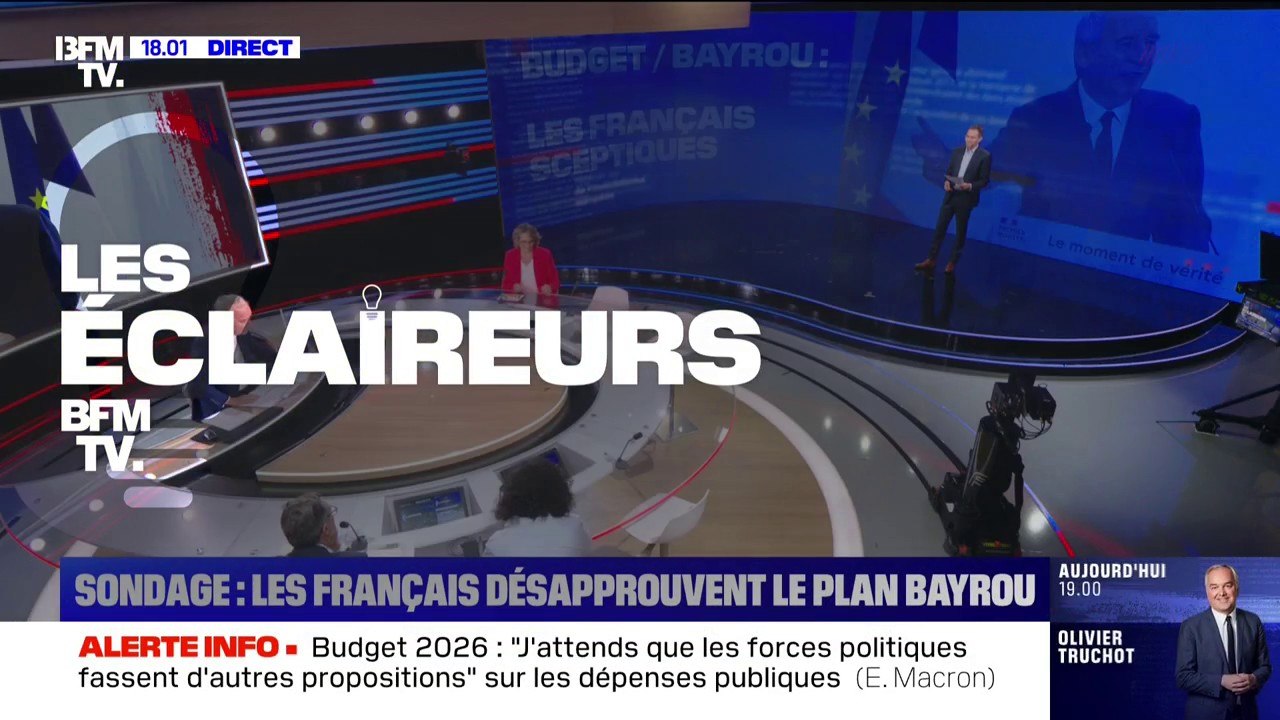 LES ÉCLAIREURS - Budget 2026: les Français désapprouvent le plan de François Bayrou, selon un sondage Elabe pour BFMTV