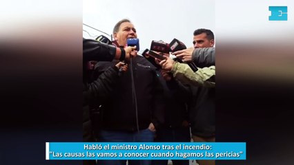 Habló el ministro Alonso tras el incendio