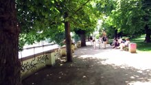 summer 2025  czech republic, prague, walk in janaskovo nabrezi, left bank of the vltava