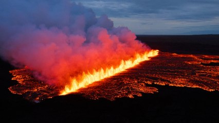 Une fissure de plus de 2 kms : en Islande, l’impressionnante éruption d’un volcan