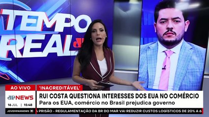 Rui Costa critica investigação dos EUA sobre comércio e Pix | TEMPO REAL