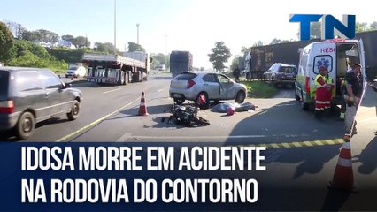 Idosa morre em acidente na Rodovia do Contorno