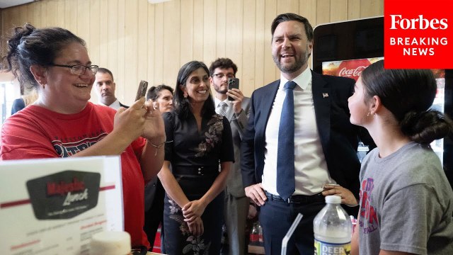 Vice President JD Vance Makes Surprise Visit To Local Diner In Pittston, Pennsylvania