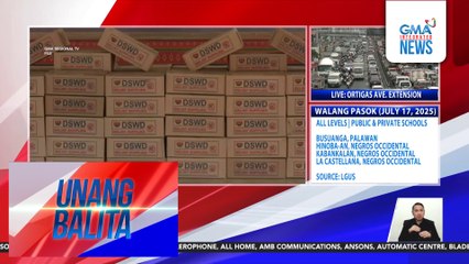 DSWD – Food packs at iba pang gamit, handa na para sa mga posibleng maaapektuhan ng Bagyong Crising | Unang Balita