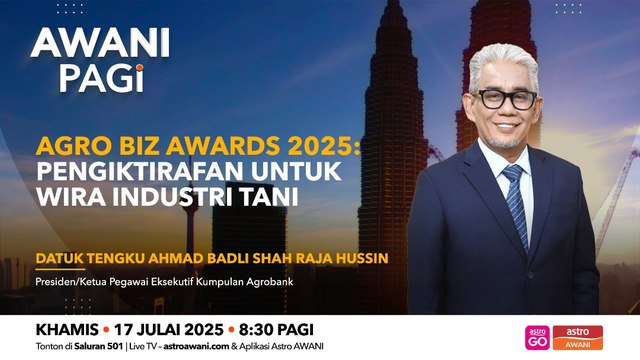 AWANI Pagi: Agro Biz Awards 2025 | Pengiktirafan untuk wira industri tani