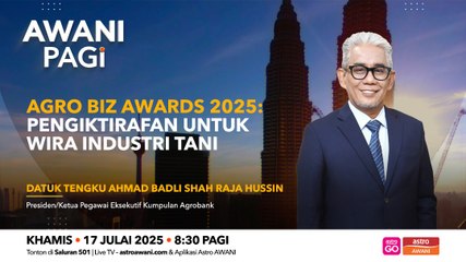 AWANI Pagi: Agro Biz Awards 2025 | Pengiktirafan untuk wira industri tani