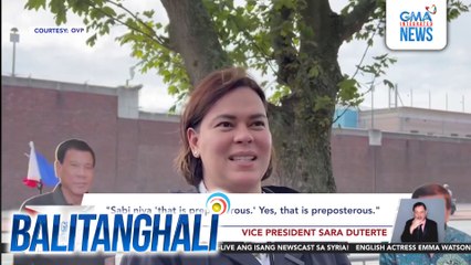 VP Duterte - Tinawag ni FPRRD na preposterous o kalokohan ang tila pag-uugnay sa kaniya sa missing sabungeros case | Balitanghali