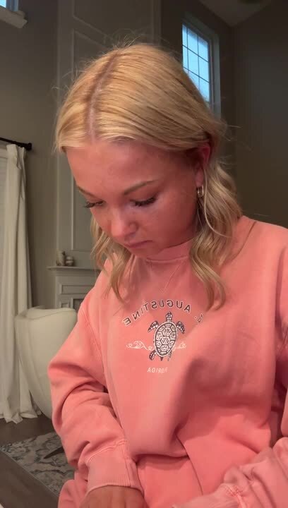 Moment Woman Expresses Her Dislike for Storms, Lightning Strikes Outside Her House