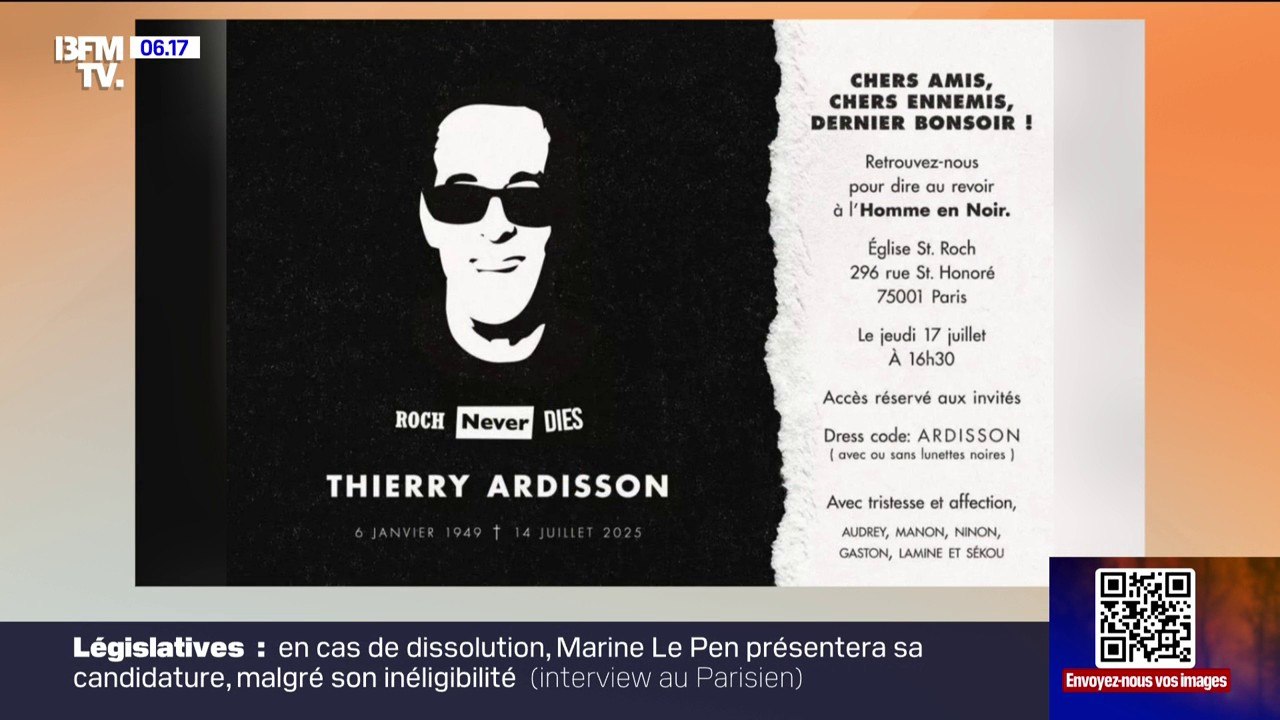 Mort de Thierry Ardisson : les proches de l'animateur et producteur se retrouveront cet après-midi à 16h30 pour les obsèques