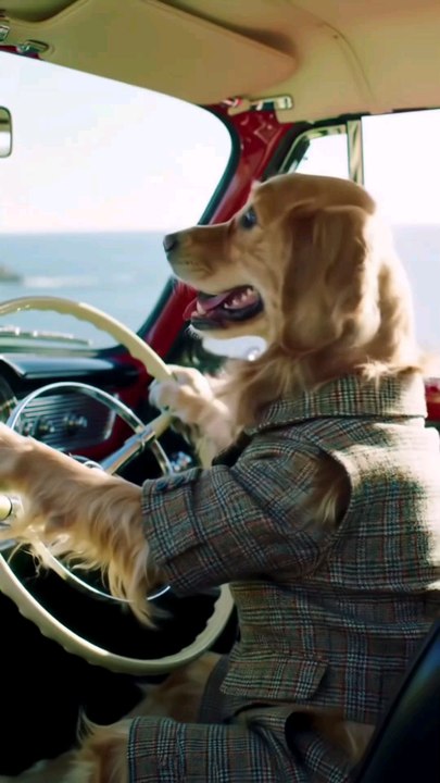 Car Driving Puppy